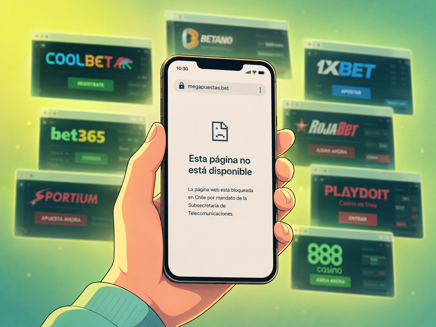 Gobierno de Chile concreta el Bloqueo a 42 sitios web de apuestas online Naya Fácil, Nano Calderón y Vidal en la mira